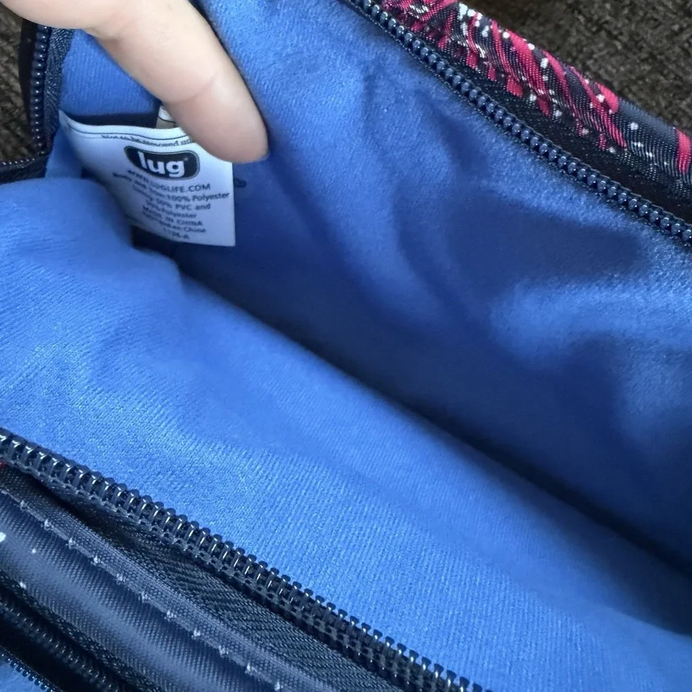 Lug Flipper Jewelry Makeup Organizer Travel Clutch in Fireworks Navy Blue 🎆